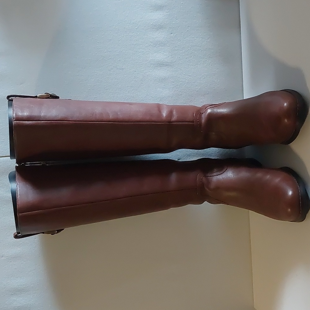 BLONDO Waterproof Wide Calf Brown Leather Riding Boots sz. 7.5 M - Picture 6 of 17